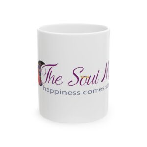 Inspirational Ceramic Mug - "The Soul Mate: Happiness Comes Standard"