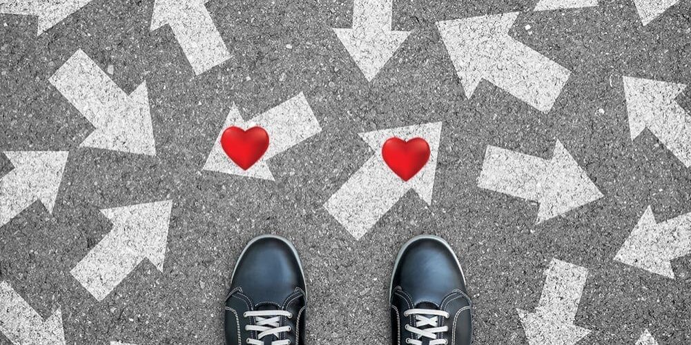 One standing on the road to future life with many direction sign point in different ways. Decision making is very hard to design.